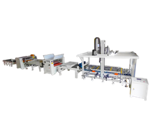 Línea de laminación de fusión automática de PUR para MDF/madera contrachapada/madera parcial/WPC