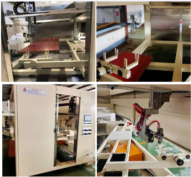 máquina de pulverización automática lineal de 5 ejes